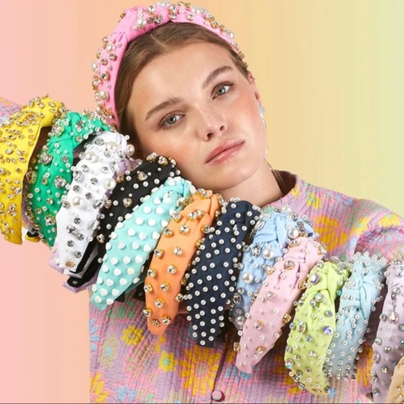 Lele Sadoughi x Stoney Clover Lane Headband NWT Lemon 🍋 yellow - Picture 3 of 10